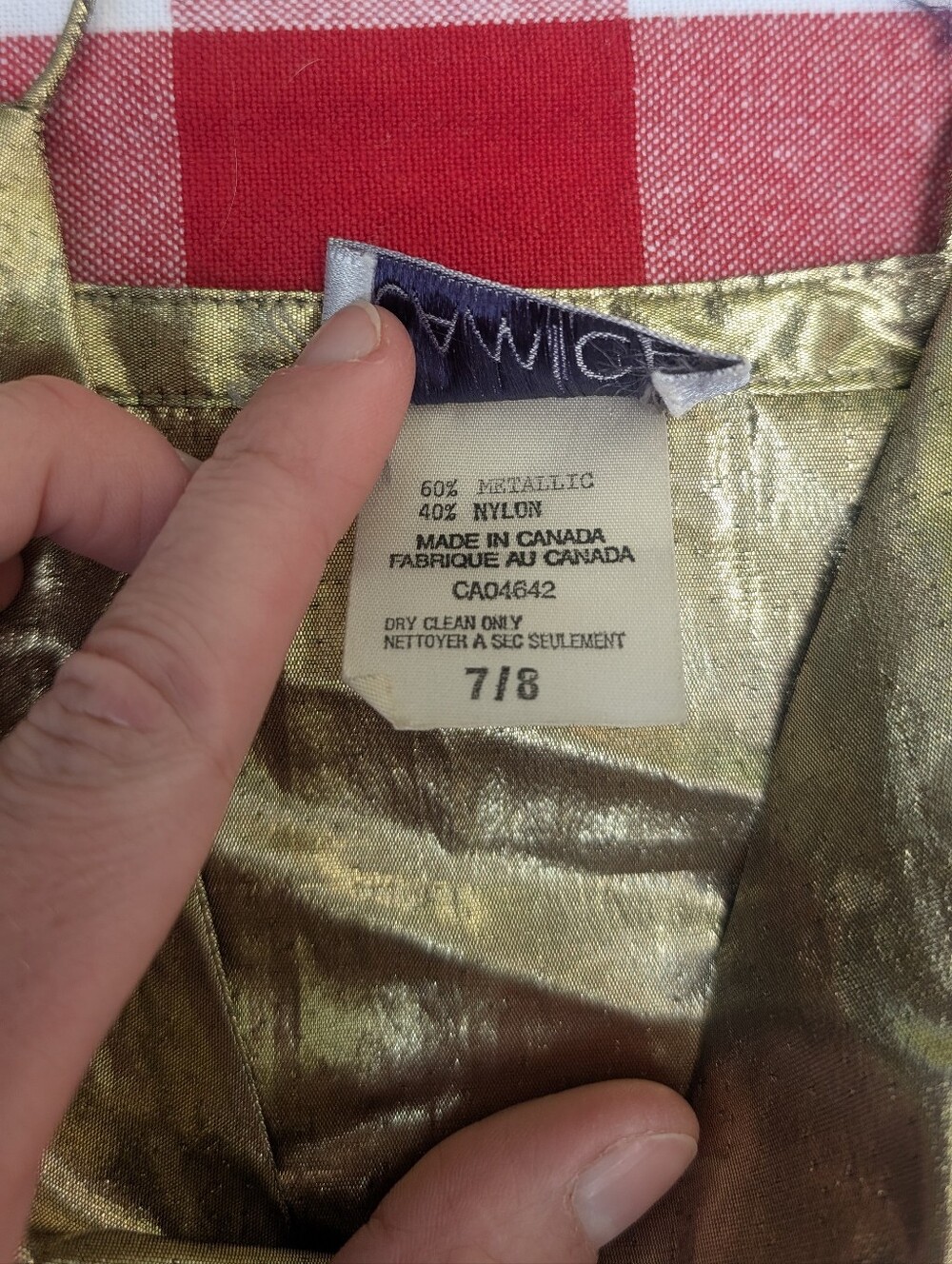 Metallic Gold Cami - Picture 2 of 2